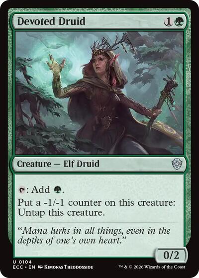 Devoted Druid (Commander: Lorwyn Eclipsed) Light Play