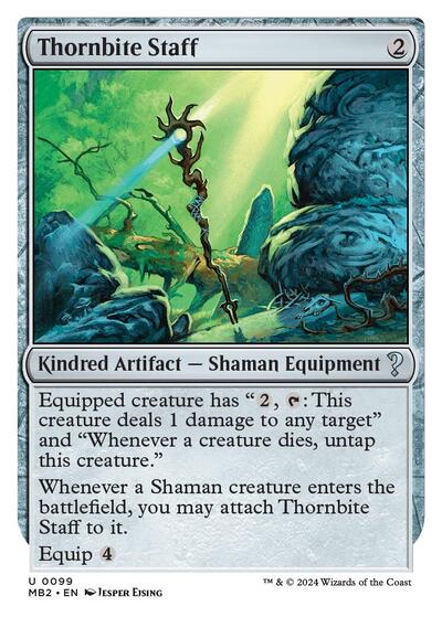 Thornbite Staff (White Border) (Mystery Booster 2) Light Play