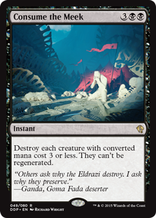 Consume the Meek (Duel Decks: Zendikar vs Eldrazi) Light Play