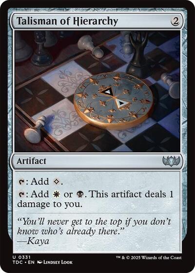Talisman of Hierarchy (Commander: Tarkir: Dragonstorm) Light Play