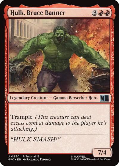 Hulk, Bruce Banner (850) (Commander: Marvel Super Heroes) Light Play