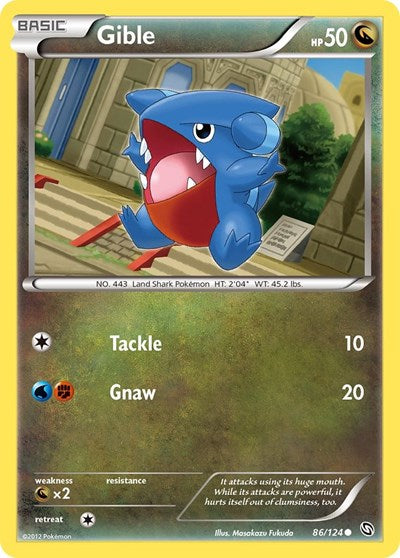 Gible (86) (Dragons Exalted) Light Play