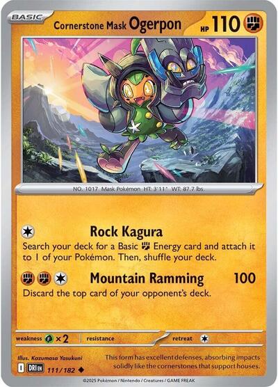 Cornerstone Mask Ogerpon (SV10: Destined Rivals) Light Play