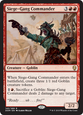 Siege-Gang Commander (Dominaria) Light Play