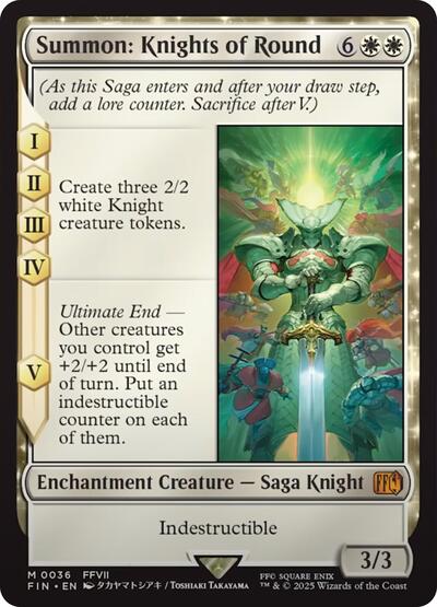 Summon: Knights of Round (Universes Beyond: FINAL FANTASY) Light Play Foil