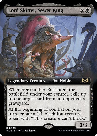 Lord Skitter, Sewer King (Extended Art) (Wilds of Eldraine) Light Play