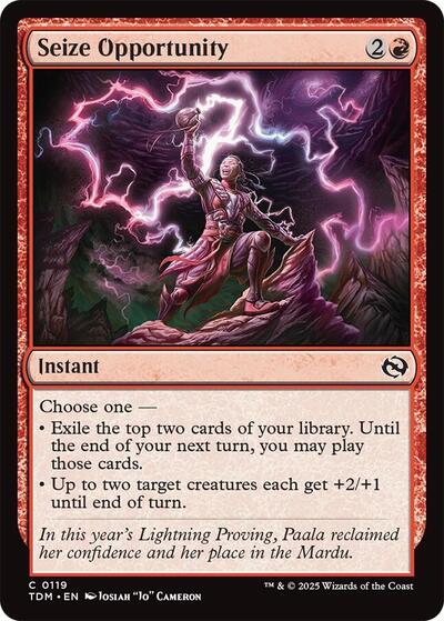 Seize Opportunity (Tarkir: Dragonstorm) Light Play