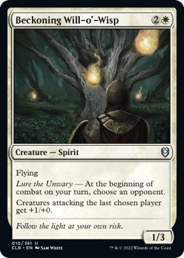 Beckoning Will-o'-Wisp (Commander Legends: Battle for Baldur's Gate) Light Play