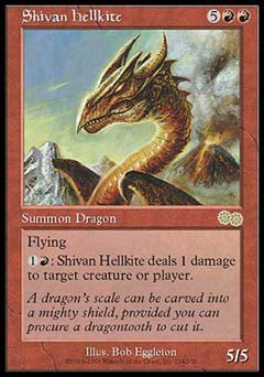 Shivan Hellkite (Urza's Saga) Light Play