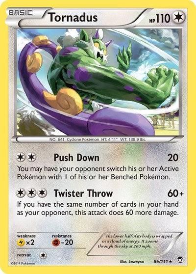 Tornadus (XY - Furious Fists) Light Play