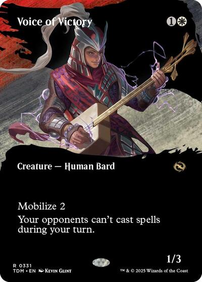 Voice of Victory (Borderless) (Tarkir: Dragonstorm) Light Play