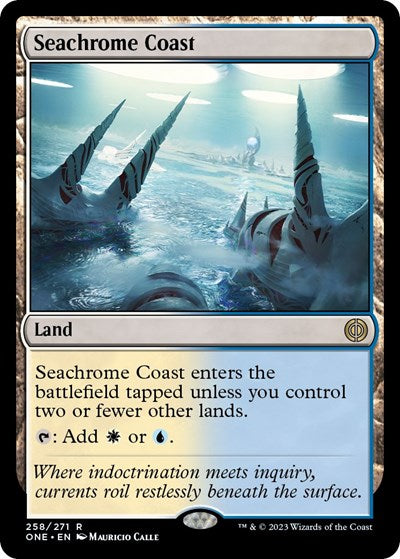Seachrome Coast (Phyrexia: All Will Be One) Light Play Foil