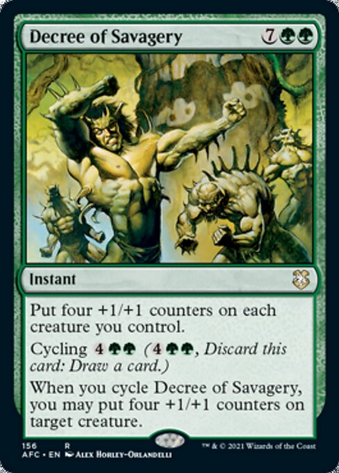 Decree of Savagery (Commander 2021 Forgotten Realms) Light Play