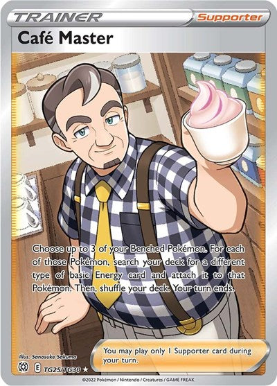 Cafe Master (SWSH09: Brilliant Stars Trainer Gallery) Light Play Holofoil