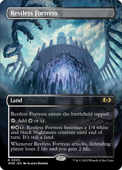 Restless Fortress (Borderless) (Wilds of Eldraine) Light Play