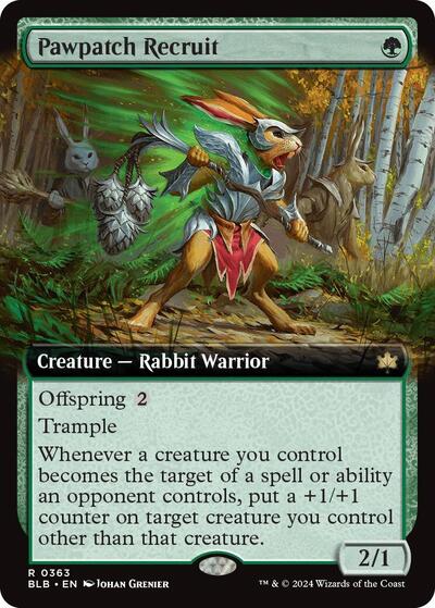 Pawpatch Recruit (Extended Art) (Bloomburrow) Light Play