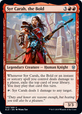 Syr Carah, the Bold (Throne of Eldraine) Light Play