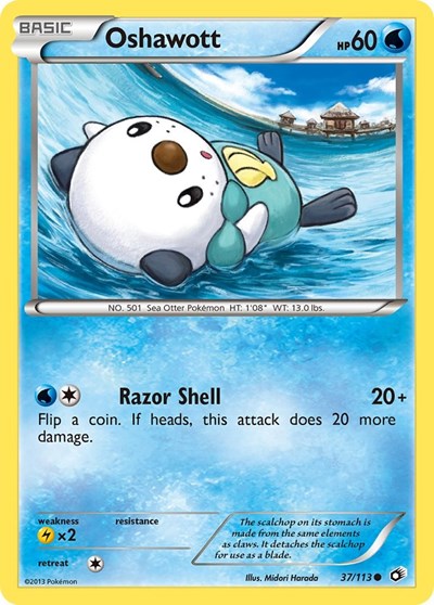 Oshawott (Legendary Treasures) Damaged / Poor
