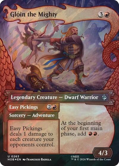 Gloin the Mighty (Showcase) (Surge Foil) (The Hobbit) Light Play Foil
