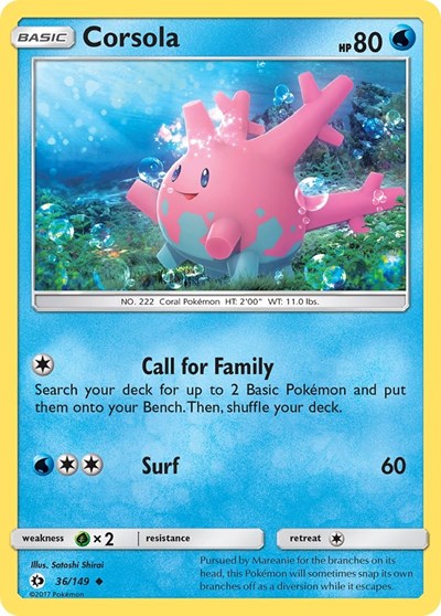 Corsola (SM Base Set) Medium Play