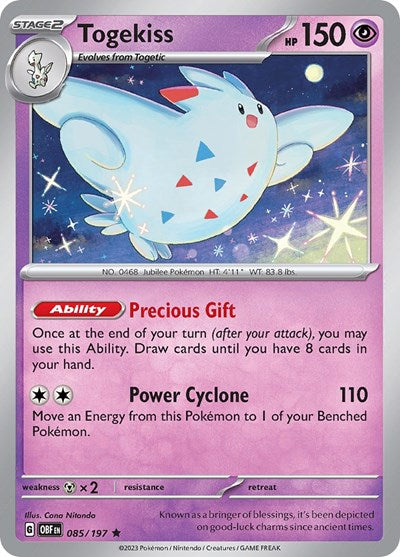 Togekiss (Scarlet and  Violet: Obsidian Flames) Light Play Reverse Holofoil