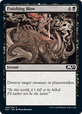 Finishing Blow (Magic 2021 Core Set) Light Play Foil