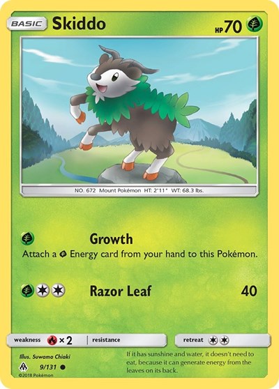 Skiddo (SM - Forbidden Light) Medium Play Reverse Holofoil