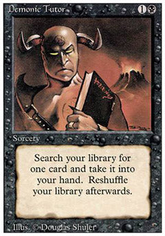 Demonic Tutor (Revised) Damaged / Poor