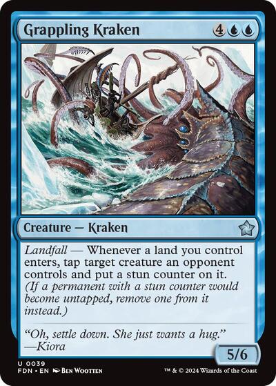 Grappling Kraken (Foundations) Light Play Foil