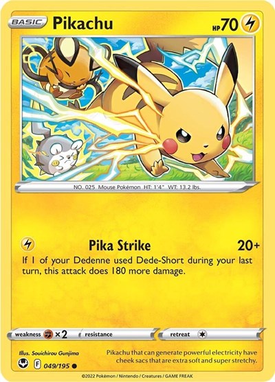 Pikachu (SWSH12: Silver Tempest) Light Play Reverse Holofoil
