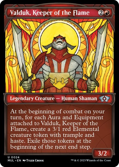 Valduk, Keeper of the Flame (March of the Machine: Multiverse Legends) Light Play Foil