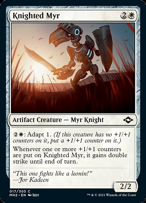 Knighted Myr (Modern Horizons 2) Light Play Foil