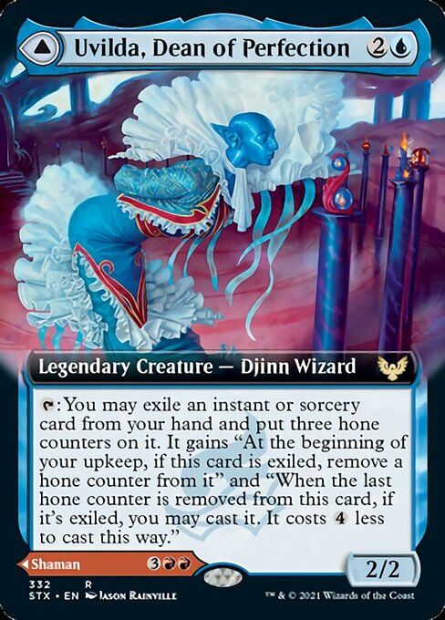 Uvilda, Dean of Perfection / Nassari, Dean of Expression (Extended Art) (Strixhaven) Light Play