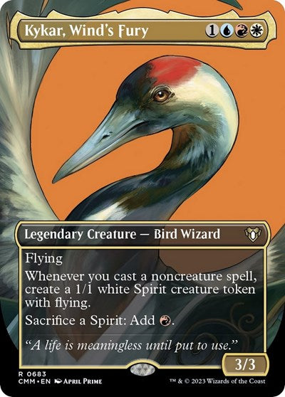 Kykar, Wind's Fury (Borderless) (Commander Masters) Light Play Foil
