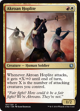 Akroan Hoplite (Conspiracy: Take the Crown) Light Play