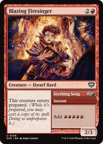 Blazing Firesinger (Secrets of Strixhaven) Light Play