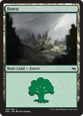 Forest (184) (Fate Reforged) Light Play