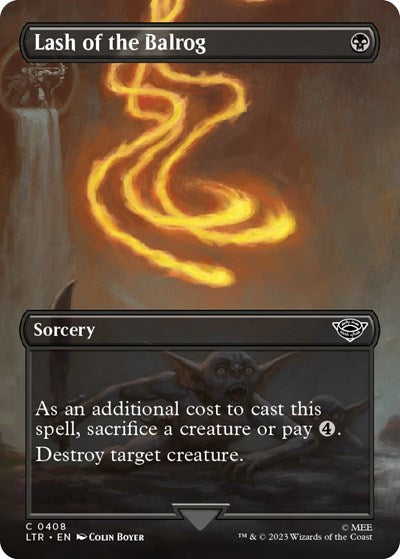 Lash of the Balrog (Borderless) (Universes Beyond: The Lord of the Rings: Tales of Middle-earth) Light Play Foil