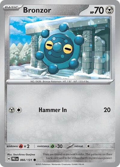 Bronzor (SV: Prismatic Evolutions) Light Play Reverse Holofoil