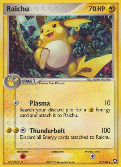 Raichu (Power Keepers) Damaged / Poor Reverse Holofoil