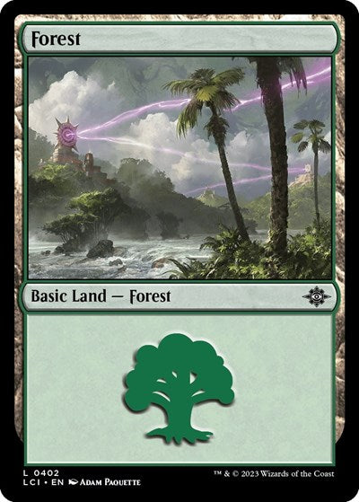 Forest (0402) (The Lost Caverns of Ixalan) Light Play Foil