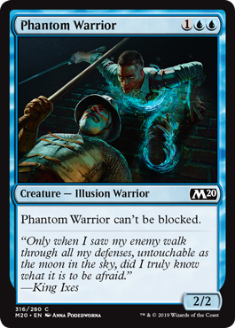 Phantom Warrior (Magic 2020 Core Set) Light Play