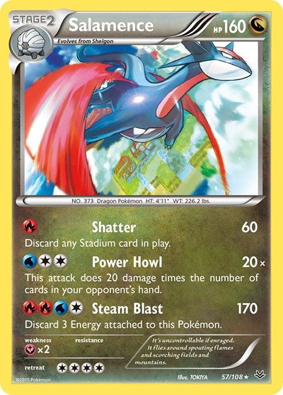 Salamence (XY Roaring Skies) Damaged / Poor Holofoil