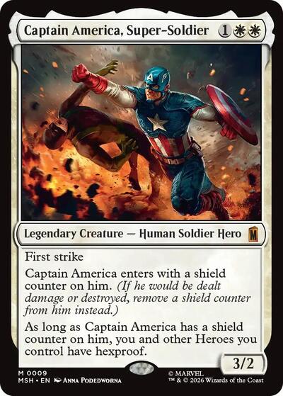 Captain America, Super-Soldier (Marvel Super Heroes) Light Play Foil