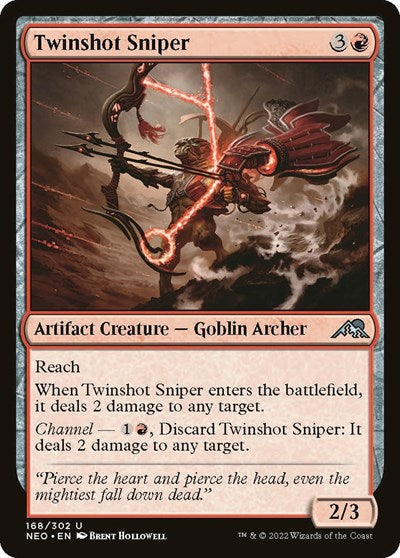 Twinshot Sniper (Kamigawa: Neon Dynasty) Light Play Foil