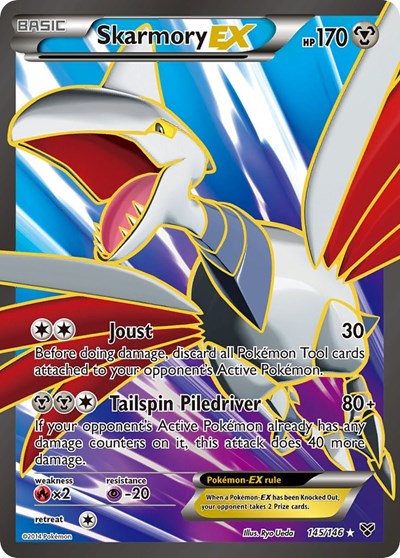 Skarmory EX (145 Full Art) (XY Base Set) Light Play Holofoil