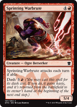 Sprinting Warbrute (Dragons of Tarkir) Light Play