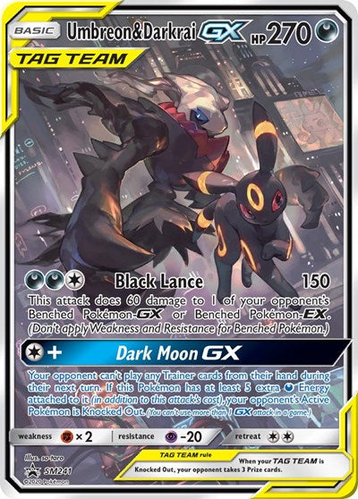 Umbreon & Darkrai GX - SM241 (SM Promos) Near Mint Holofoil