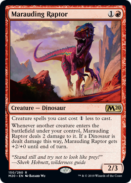 Marauding Raptor (Magic 2020 Core Set) Light Play