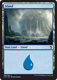 Island (296) (Commander 2018) Light Play